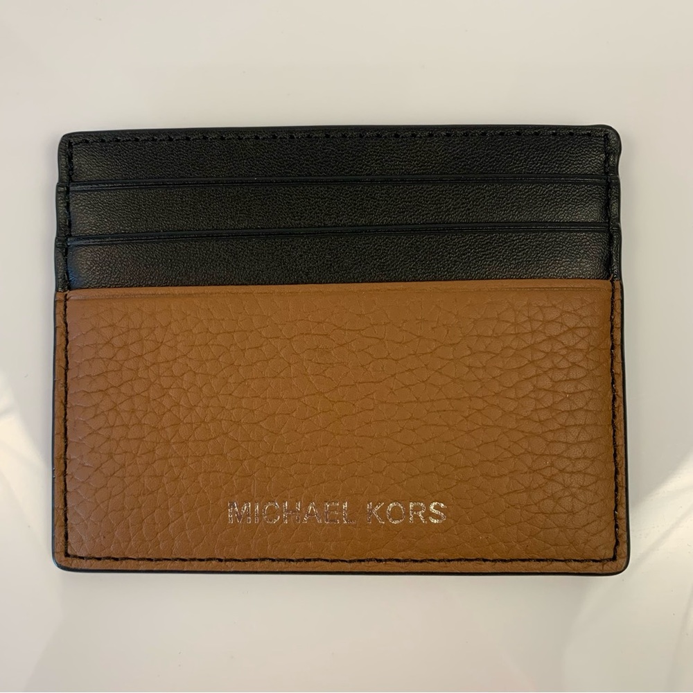 Michael Kors Cooper Pebbled Leather Tall Card Case - Picture 3 of 10